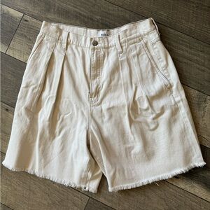 Pistola cream high-waist mom shorts